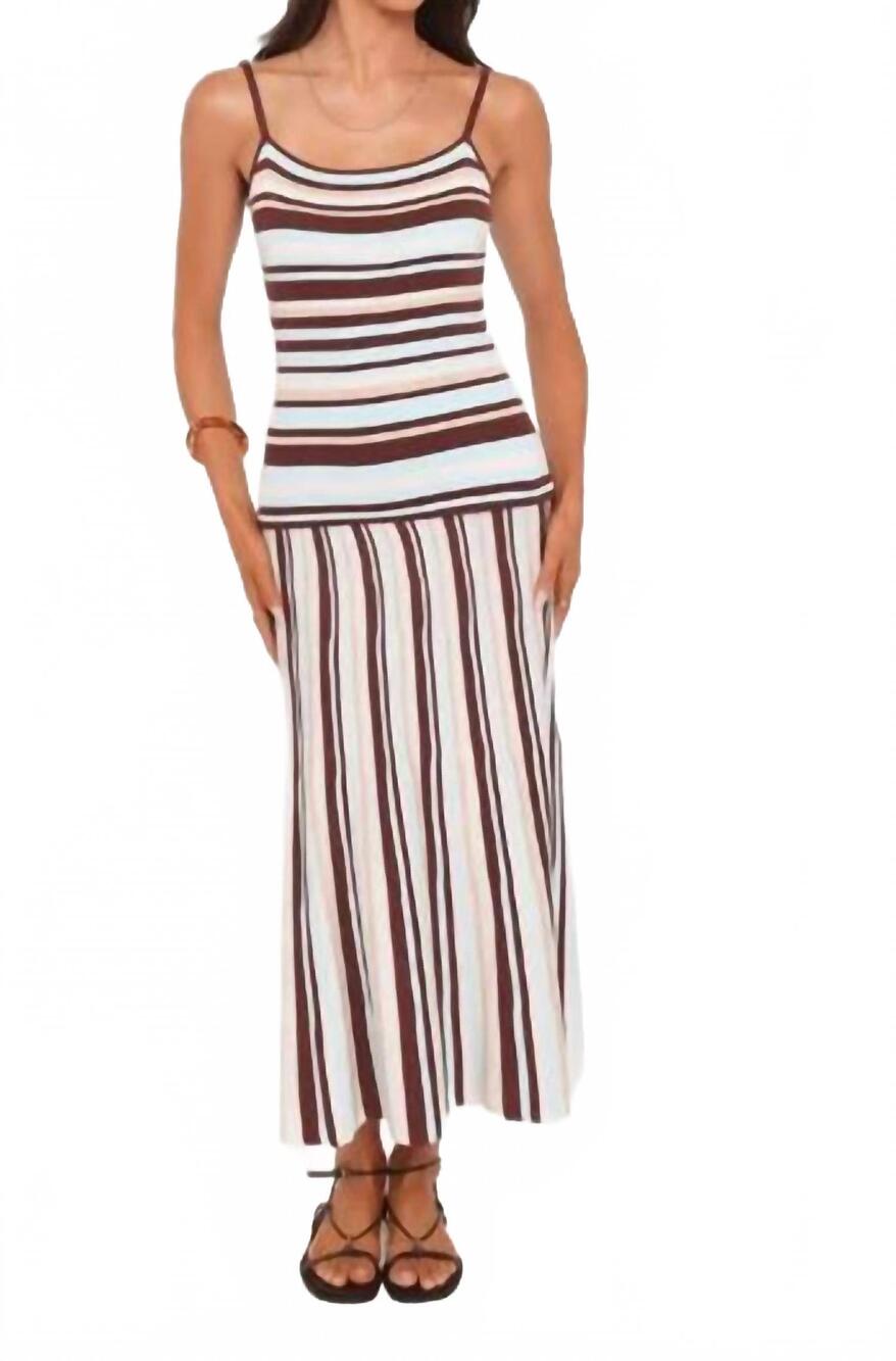NEW PETAL & PUP women's karlin dress in blue stripe